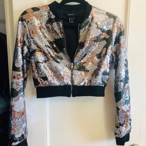 Cropped Zip Up Jacket